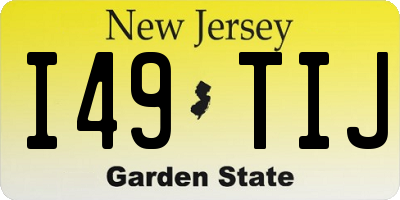NJ license plate I49TIJ