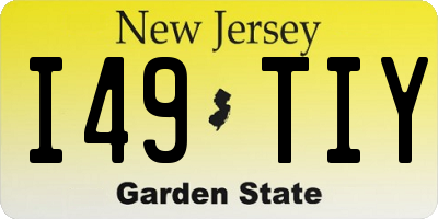 NJ license plate I49TIY