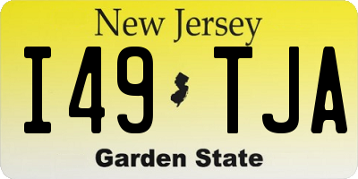 NJ license plate I49TJA