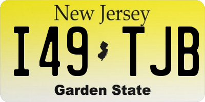 NJ license plate I49TJB