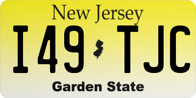 NJ license plate I49TJC