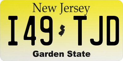 NJ license plate I49TJD