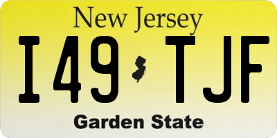 NJ license plate I49TJF