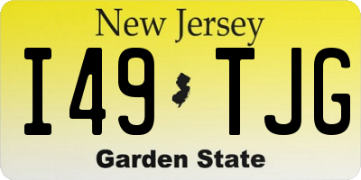 NJ license plate I49TJG