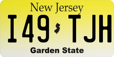 NJ license plate I49TJH