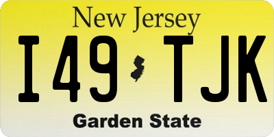 NJ license plate I49TJK