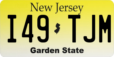 NJ license plate I49TJM