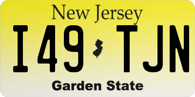 NJ license plate I49TJN