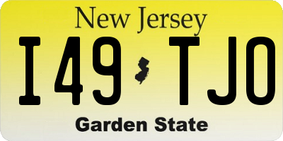 NJ license plate I49TJO
