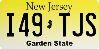 NJ license plate I49TJS