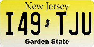 NJ license plate I49TJU
