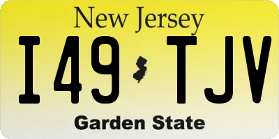 NJ license plate I49TJV