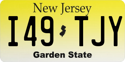 NJ license plate I49TJY