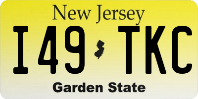NJ license plate I49TKC