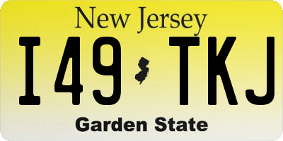 NJ license plate I49TKJ