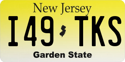 NJ license plate I49TKS