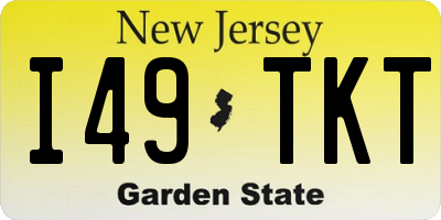 NJ license plate I49TKT