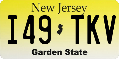 NJ license plate I49TKV