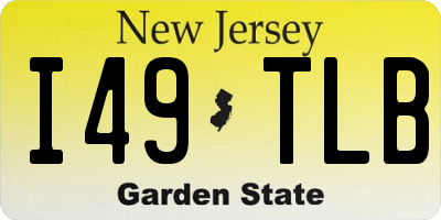 NJ license plate I49TLB