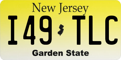 NJ license plate I49TLC
