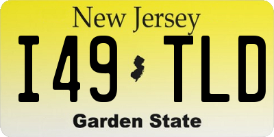 NJ license plate I49TLD