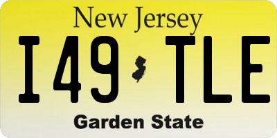 NJ license plate I49TLE