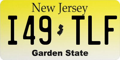 NJ license plate I49TLF