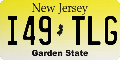 NJ license plate I49TLG