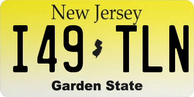 NJ license plate I49TLN