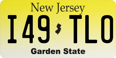 NJ license plate I49TLO