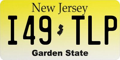 NJ license plate I49TLP