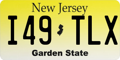 NJ license plate I49TLX