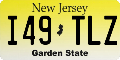 NJ license plate I49TLZ