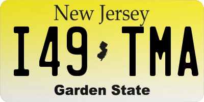 NJ license plate I49TMA