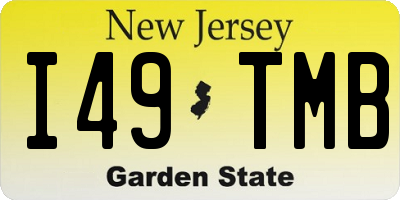 NJ license plate I49TMB