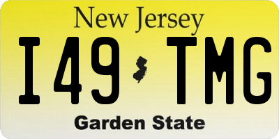 NJ license plate I49TMG
