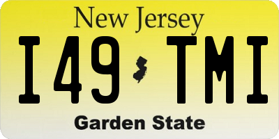 NJ license plate I49TMI
