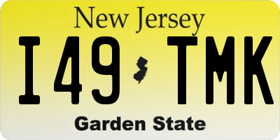 NJ license plate I49TMK