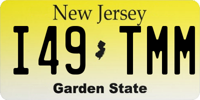 NJ license plate I49TMM