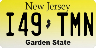 NJ license plate I49TMN