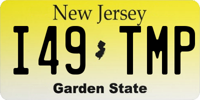 NJ license plate I49TMP