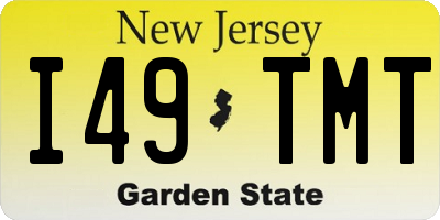 NJ license plate I49TMT
