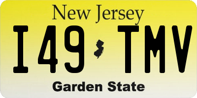 NJ license plate I49TMV