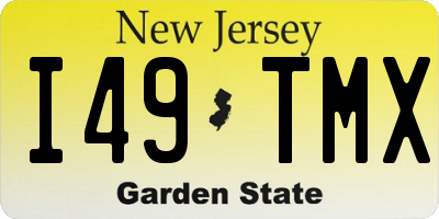 NJ license plate I49TMX