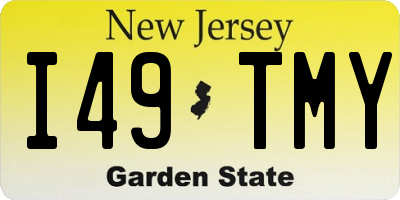 NJ license plate I49TMY