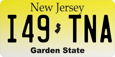 NJ license plate I49TNA