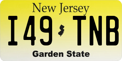 NJ license plate I49TNB