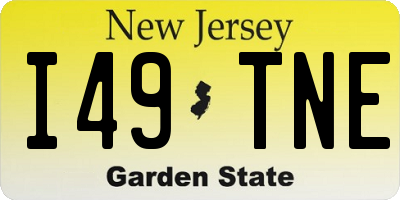 NJ license plate I49TNE