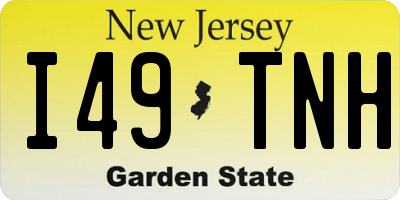 NJ license plate I49TNH
