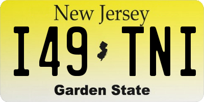 NJ license plate I49TNI